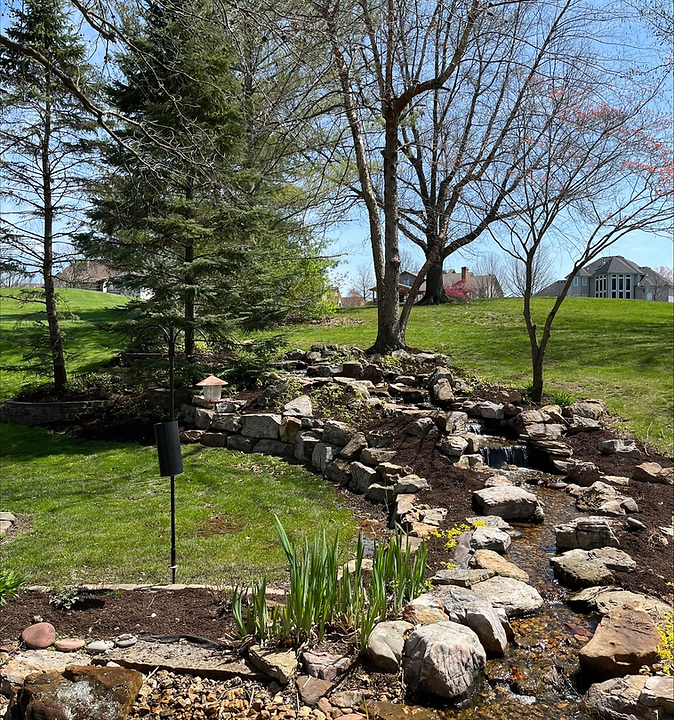 Sustainable and beautiful garden landscaped in Wentzville.